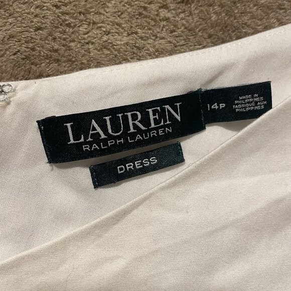 LAUREN RALPH LAUREN Dress Womens 14 Petite Floral Sleeveless Spring Summer Mid - Picture 3 of 9